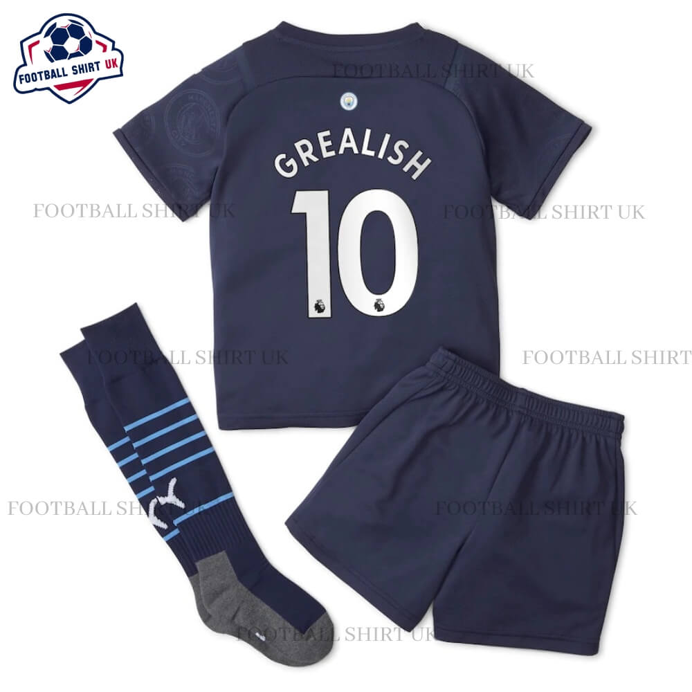 Manchester City Third Shirt De Grealish 10 printed FSUK (2)